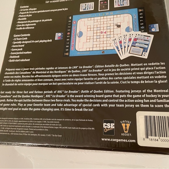 ICEBREAKER card hockey board game Limited edition bilingual Rare! New and Sealed - Picture 2 of 7